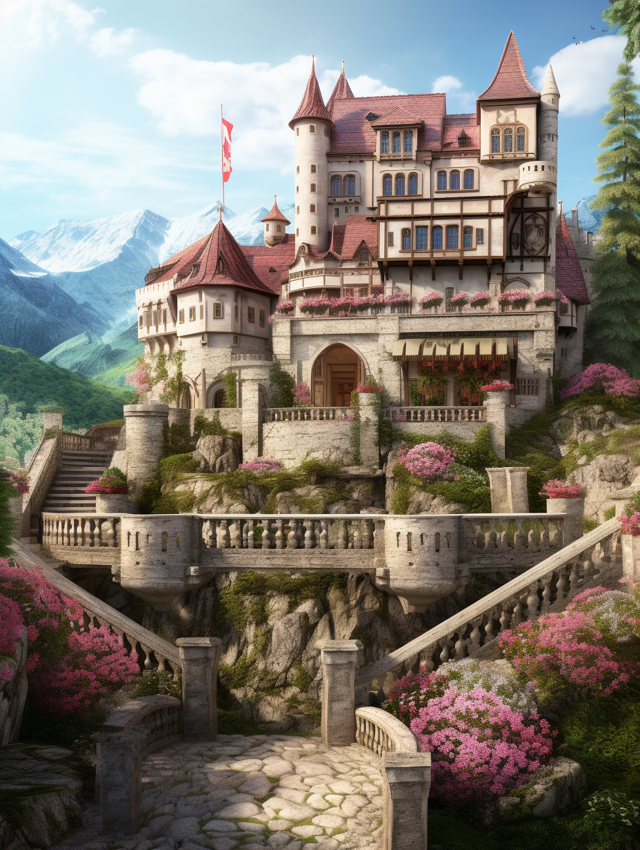 lauraassis_in_the_background_a_medieval_stone_castle_with_twent_2aaf061b-69eb-4c35-b7eb-3286dd9ec5ff